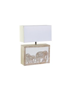 Lampada da tavolo DKD Home Decor Marrone Bianco 220 V 50 W Indiano (33 x 12 x 41 cm) da DKD Home Decor, Lampade da tavolo e a...