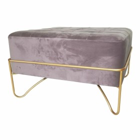 Banqueta DKD Home Decor Espuma Rosa Dorado Metal Poliéster