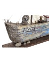 Decorative Figure DKD Home Decor Blue White Barco 40 x 5 x 24 cm | Tienda24 Tienda24.eu