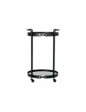 Table d'appoint DKD Home Decor Verre Noir Métal (47 x 46 x 71 cm) | Tienda24 Tienda24.eu