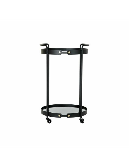 Side table DKD Home Decor Crystal Black Metal (47 x 46 x 71 cm) | Tienda24 Tienda24.eu