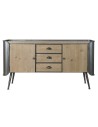 TV furniture DKD Home Decor 144 x 47 x 76 cm Natural Grey Metal | Tienda24 Tienda24.eu