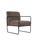 Sillón DKD Home Decor Negro Marrón Poliéster Hierro (64 x 74 x 79 cm) | Tienda24 Tienda24.eu