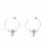 Brincos femininos Shabama Lao Latão banhado a ouro Pérolas 4 cm | Tienda24 - Global Online Shop Tienda24.eu