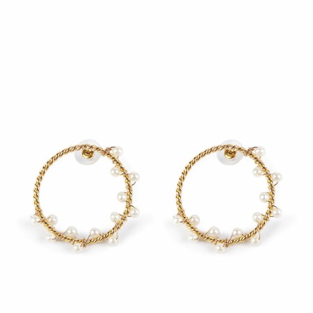 Pendientes Mujer Shabama Shima Latón Bañado en oro 4 cm de Shabama, Pendientes - Ref: S05115787, Precio: 31,16 €, Descuento: %