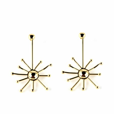 Boucles d´oreilles Femme Shabama Sun Laiton En or 7 cm de Shabama, Boucles d'oreilles - Réf : S05115790, Prix : 27,32 €, Remi...