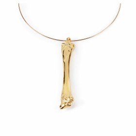 Ladies' Necklace Shabama Tuent Luxe Brass Flash gold-plated Leather 38 cm | Tienda24 - Global Online Shop Tienda24.eu