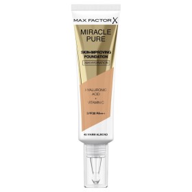 Cremige Make-up Grundierung Max Factor Miracle Pure Nº 45 Warm almond Spf 30 30 ml von Max Factor, Grundierung - Ref: S051158...