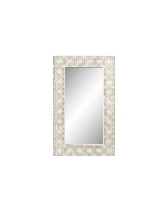 Espejo de pared DKD Home Decor Blanco Cristal Madera de mango Romántico Acabado envejecido Ventana 57,5 x 2,5 x 119 cm | Tienda24 Tienda24.eu