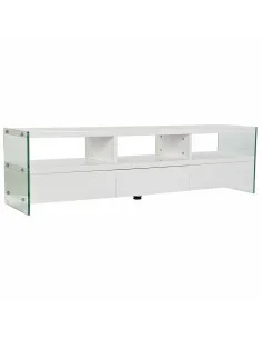 Móvel de TV DKD Home Decor Branco Preto Verde Dourado Metal Abeto Madeira MDF 130 x 26 x 51 cm | Tienda24 Tienda24.eu