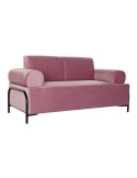 Sofá DKD Home Decor Negro Rosa Metal Poliéster Moderno (154 x 76 x 76 cm) | Tienda24 Tienda24.eu