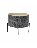 Mesa auxiliar DKD Home Decor Plateado Negro Metal MDF (45 x 45 x 39 cm) | Tienda24 Tienda24.eu