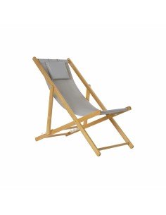 Chaise longue Jardin Prive Noir Géométrique 132 x 55 x 35 cm Bois de hêtre | Tienda24 Tienda24.eu