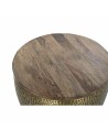 Centre Table DKD Home Decor Golden Metal Mango wood 74 x 74 x 44 cm | Tienda24 Tienda24.eu