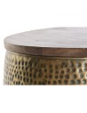 Mesa de Centro DKD Home Decor Dorado Metal Madera de mango 74 x 74 x 44 cm | Tienda24 Tienda24.eu