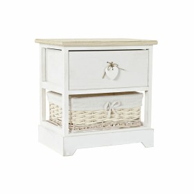 Chest of drawers DKD Home Decor Natural White wicker Paolownia