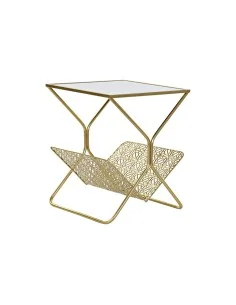 Zeitschriftenkorb DKD Home Decor Spiegel Gold Metall (45 x 45 x 55 cm) von DKD Home Decor, Zeitschriften-Sammler - Ref: S3033...