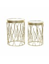 Set of 2 small tables DKD Home Decor Golden 40 x 40 x 54 cm | Tienda24 Tienda24.eu