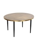 Mesa de Centro DKD Home Decor Glamour Negro Dorado Madera Metal 85 x 85 x 45 cm | Tienda24 Tienda24.eu