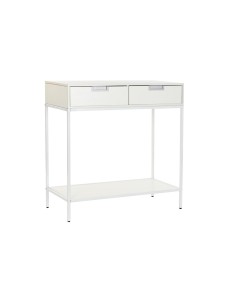 Konsolentisch mit Schubladen Alexandra House Living Weiß Braun Zinklegierung Holz MDF 40 x 78 x 100 cm | Tienda24 Tienda24.eu