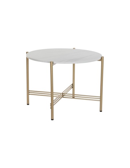 Side table DKD Home Decor Golden Metal Marble 65 x 65 x 45 cm | Tienda24 Tienda24.eu