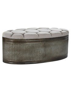 Sillón Reclinable Astan Hogar Relax Manual Gris Terciopelo | Tienda24 Tienda24.eu