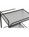 Mueble Camarera DKD Home Decor Negro Metal Cristal 60,5 x 40,5 x 75,5 cm | Tienda24 Tienda24.eu