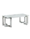 Centre Table DKD Home Decor White Silver Crystal Steel 120 x 60 x 45 cm | Tienda24 Tienda24.eu