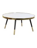 Mesa de Centro DKD Home Decor Glamour Dourado Prateado Aço Espelho 82,5 x 82,5 x 40 cm | Tienda24 Tienda24.eu