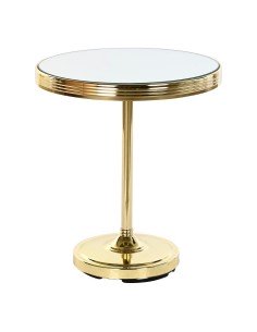 Side table 50 x 50 x 64 cm Crystal Golden Metal | Tienda24 Tienda24.eu