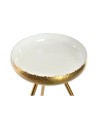 Mesa de apoio DKD Home Decor Dourado Alumínio Branco Lacado (43 x 43 x 61 cm) | Tienda24 Tienda24.eu