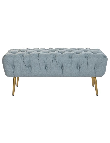 Banqueta DKD Home Decor 103 x 46 x 42 cm Azul Dorado Metal | Tienda24 Tienda24.eu