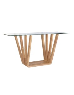 Mesa de Centro Home ESPRIT Blanco Natural Madera de abeto Madera MDF 110 x 65 x 46 cm | Tienda24 Tienda24.eu