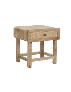 Mesa de Cabeceira KENSY 40 x 30 x 55 cm Natural Madeira Branco | Tienda24 Tienda24.eu