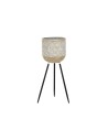 Vaso DKD Home Decor Nero Dorato Metallo Bianco Bicolore (26 x 26 x 70 cm) da DKD Home Decor, Cachepot - Ref: S3034633, Precio...