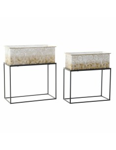 Blumentopf Alexandra House Living Gold Eisen 32 x 19 x 32 cm | Tienda24 Tienda24.eu