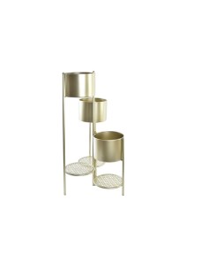 Set of Planters Alexandra House Living Golden Iron 25 x 25 x 19 cm 40 x 26 x 40 cm 2 Pieces | Tienda24 Tienda24.eu