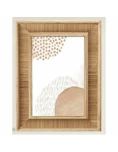 Marco de Fotos DKD Home Decor Natural Madera Madera MDF 19 x 1,5 x 24 cm de DKD Home Decor, Marcos de pared y mesa - Ref: S30...