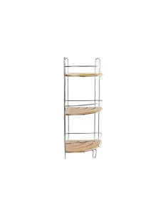 Etagère de salle de bains DKD Home Decor Bambou Aluminium Chrome métallique inoxydable Naturel 19,5 x 19,5 x 47 cm de DKD Hom...