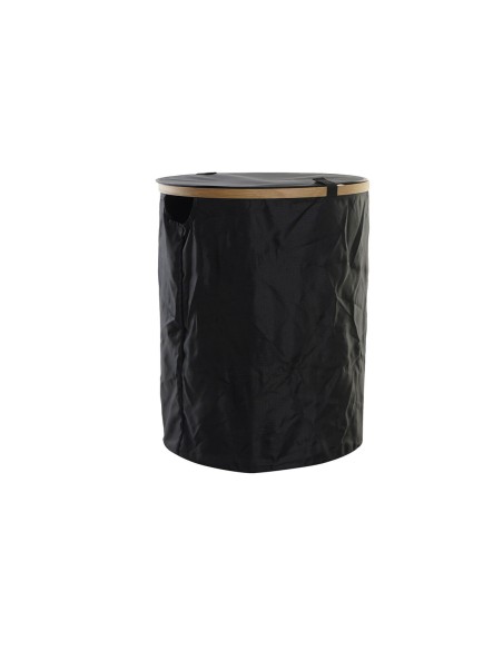 Cesto de Roupa Suja DKD Home Decor Preto Eik Feltro (44 x 44 x 57 cm) | Tienda24 Tienda24.eu