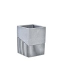 Zahnbürstenhalter DKD Home Decor Grau Harz 7,6 x 7,6 x 10 cm | Tienda24 Tienda24.eu