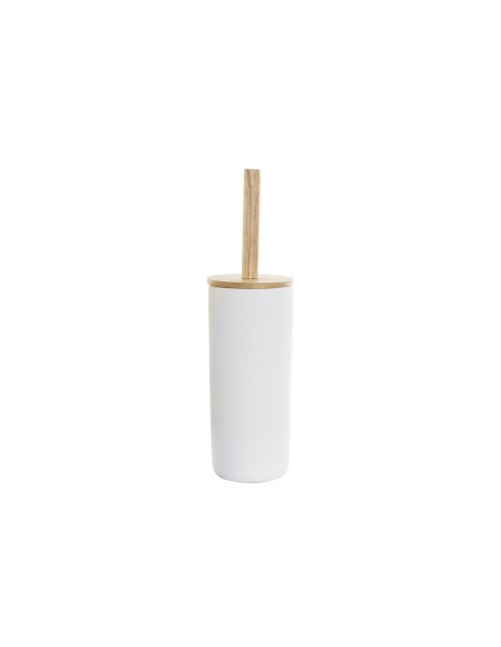 Escobilla para el Baño DKD Home Decor 10 x 10 x 38 cm Natural Blanco Gres | Tienda24 Tienda24.eu