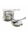 Sugar Bowl DKD Home Decor Basic Silver Stainless steel Crystal 15 x 10,5 x 10 cm | Tienda24 Tienda24.eu