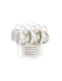 Juego de Tazas de Café DKD Home Decor Multicolor 180 ml Dolomita | Tienda24 Tienda24.eu