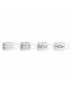 Set di Tazze da Caffè DKD Home Decor Azzurro Multicolore Metallo Dolomite 4 Pezzi 260 ml da DKD Home Decor, Tazze - Ref: S303...