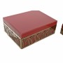 Caja-Joyero DKD Home Decor Metal Cristal Rojo Dorado Madera MDF