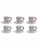 Juego de Tazas de Café DKD Home Decor Metal Multicolor Gres 130 ml | Tienda24 Tienda24.eu