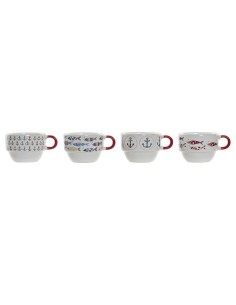 Juego de Tazas con Platos Quid Vita Morning Azul Cerámica (4 Piezas) (6 Unidades) | Tienda24 Tienda24.eu