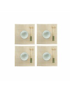 Set de Sushi DKD Home Decor Blanco Bambú Gres Oriental 30 x 21 x 7 cm (6 Piezas) | Tienda24 Tienda24.eu