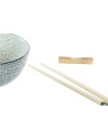 Set per Sushi DKD Home Decor Bambù Gres Bianco Verde Orientale 30 x 21 x 7 cm (6 Pezzi) da DKD Home Decor, Piatti e teglie - ...